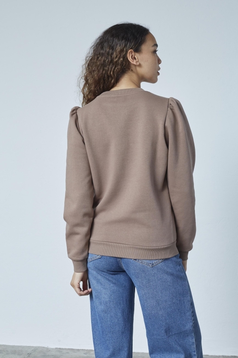 SisterS point bruine dames sweater | Achteraanzicht