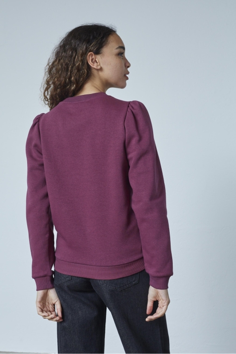 SisterS point bordeaux dames sweater | Model achteraanzicht