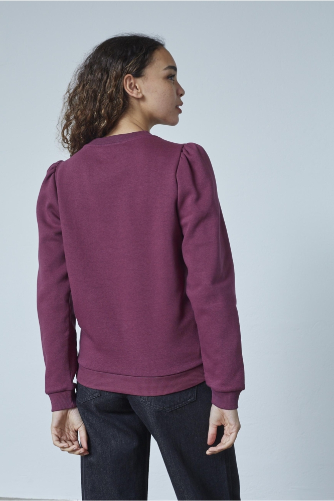 SisterS point bordeaux dames sweater | Model achteraanzicht