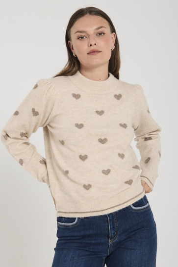 Freequent FQFAITH PULLOVER 206655 MOONBEAM MEL W DESERT T MEL