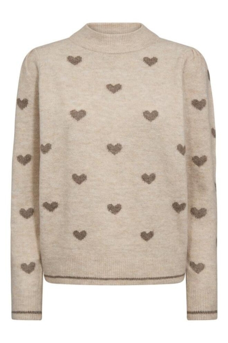 Freequent beige dames trui | Vooraanzicht