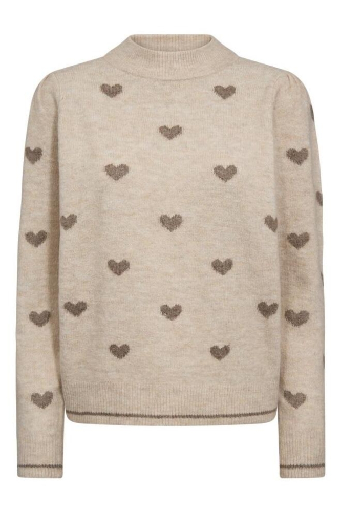 Freequent beige dames trui | Vooraanzicht