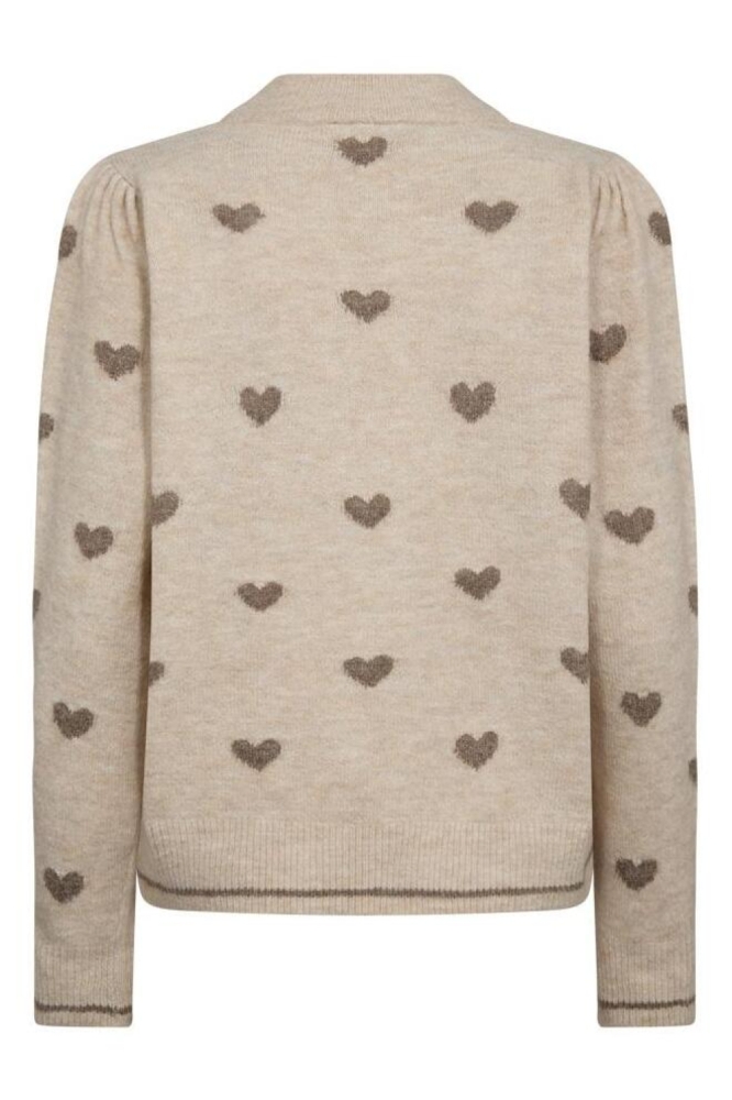 Freequent beige dames trui | Achteraanzicht