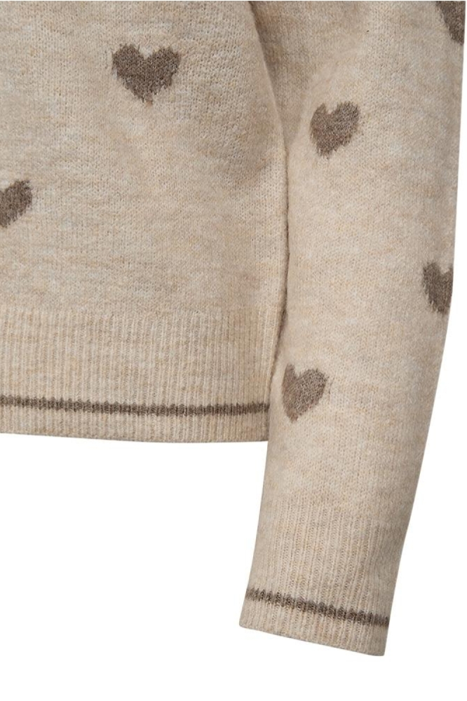 Freequent beige dames trui | Close up