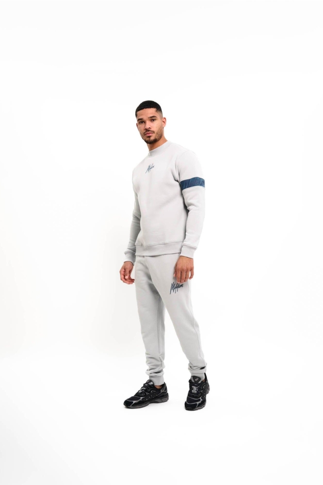 Malelions grijze heren sweater | Model