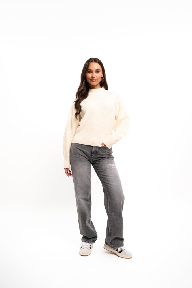 Malelions beige dames trui | Model