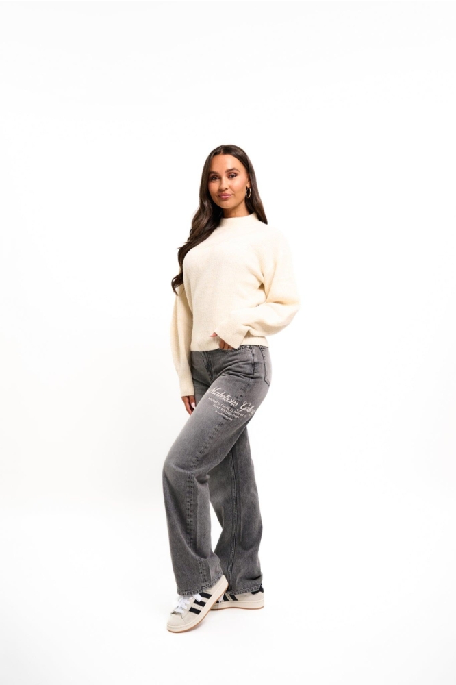 Malelions beige dames trui | Model zijaanzicht