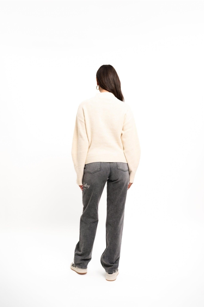 Malelions beige dames trui | Model achteraanzicht