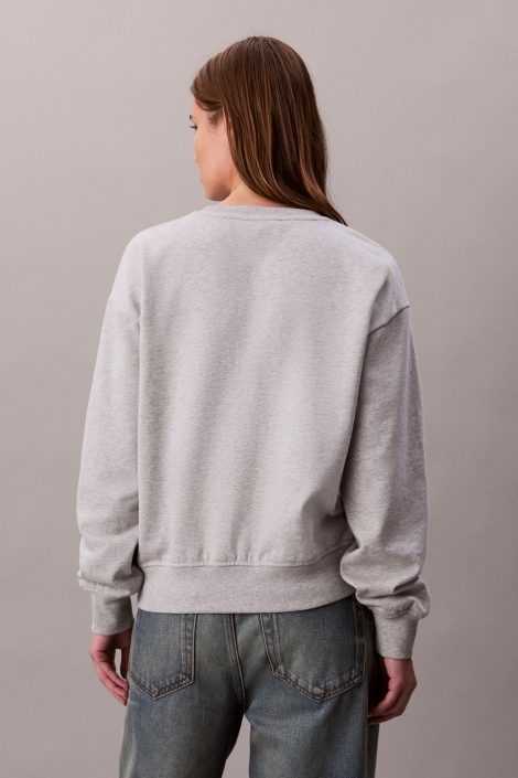 Calvin Klein grijze dames sweater | Model achteraanzicht