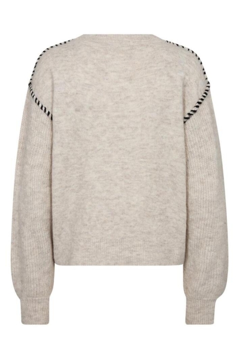 Freequent ecru dames trui | Achteraanzicht