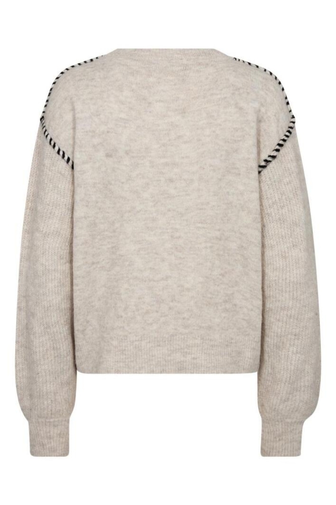 Freequent ecru dames trui | Achteraanzicht