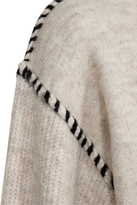 Freequent ecru dames trui | Close up