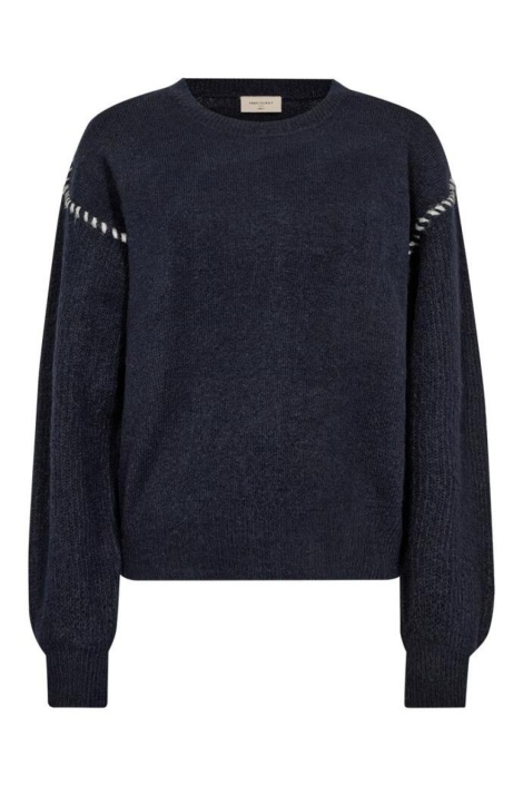 Freequent blauwe dames trui | Vooraanzicht