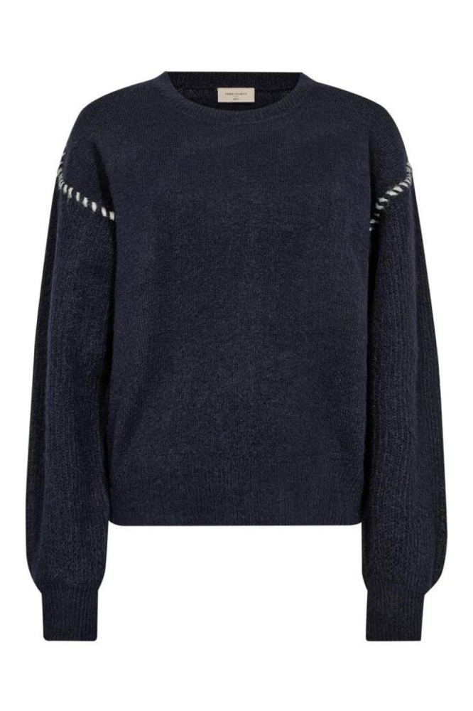 Freequent blauwe dames trui | Vooraanzicht