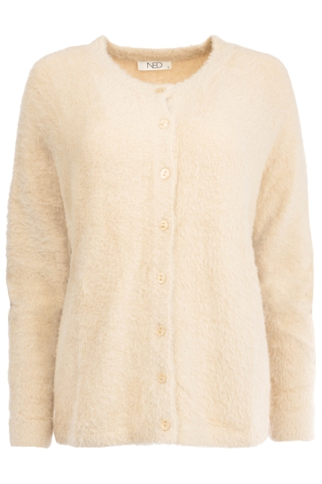 NED Vest FRINO LS RMJ FURRY KNIT 25W1 U172 06 18 shortbread