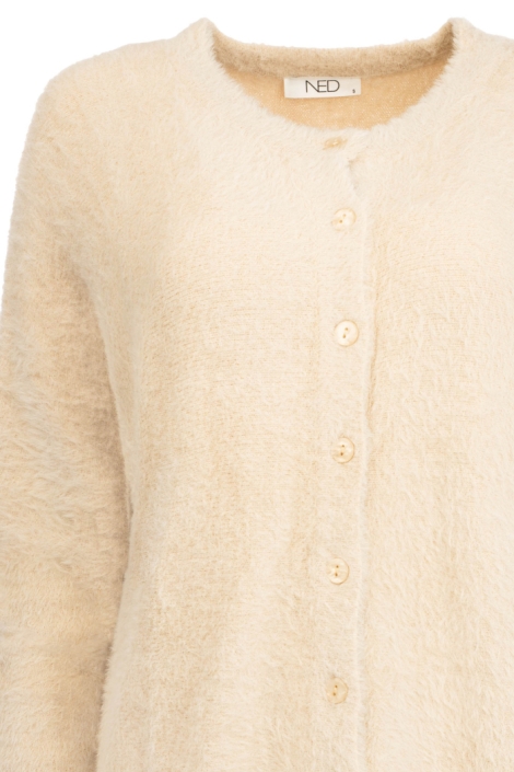 NED ecru dames vest | Close up