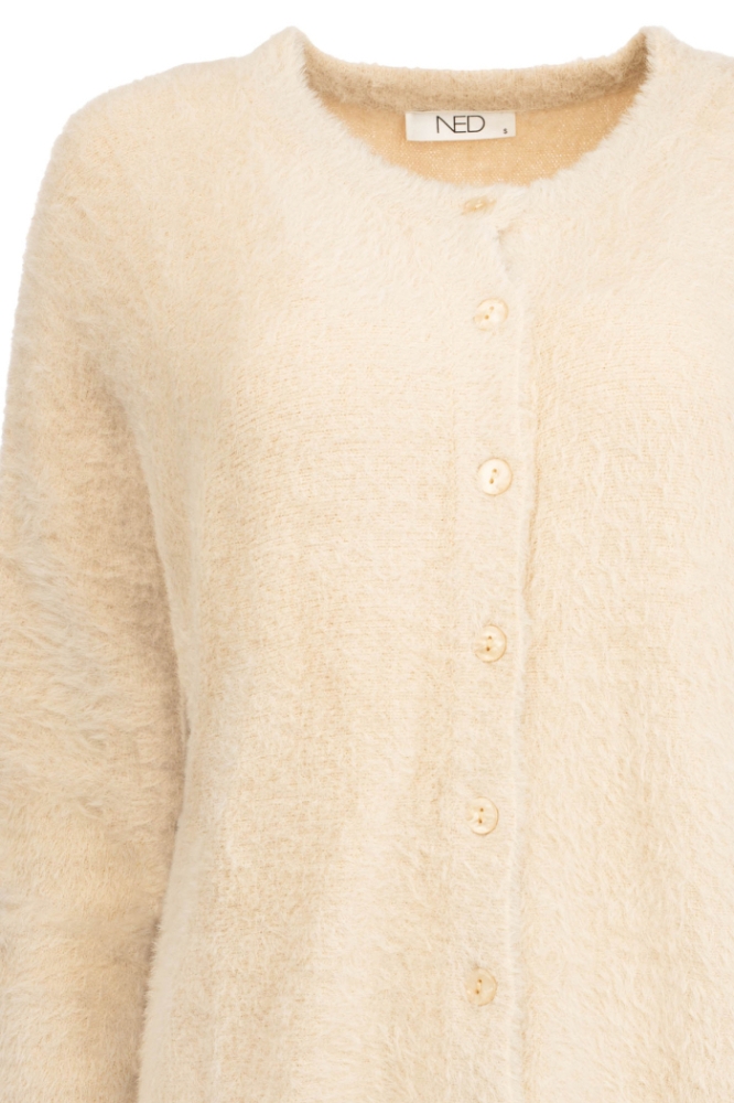 NED ecru dames vest | Close up