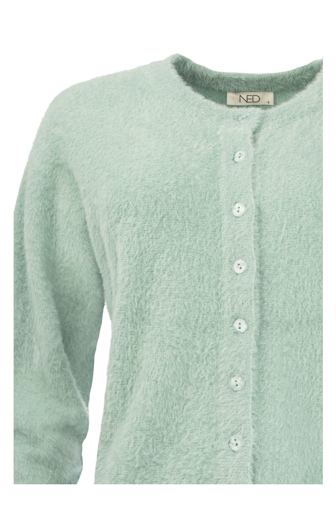 NED groene dames vest | Close up