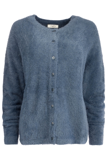 NED Vest FRINO LAS RMJ FURRY KNIT 25W1 U172 06 3012 nightshadow blue