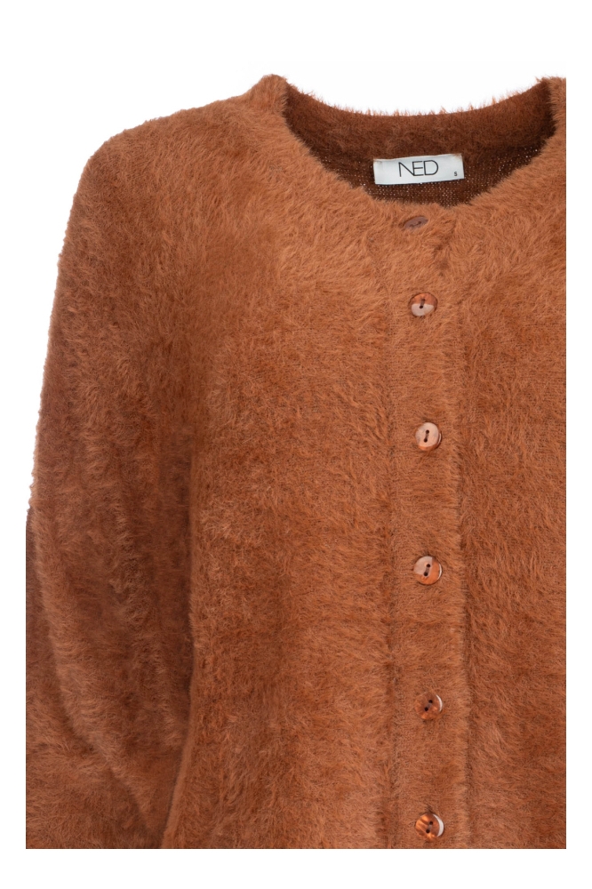 NED bruine dames vest | Close up