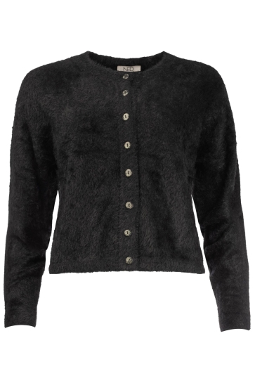 NED Vest FRINO LS RMJ FURRY KNIT 25W1 U172 06 900 black