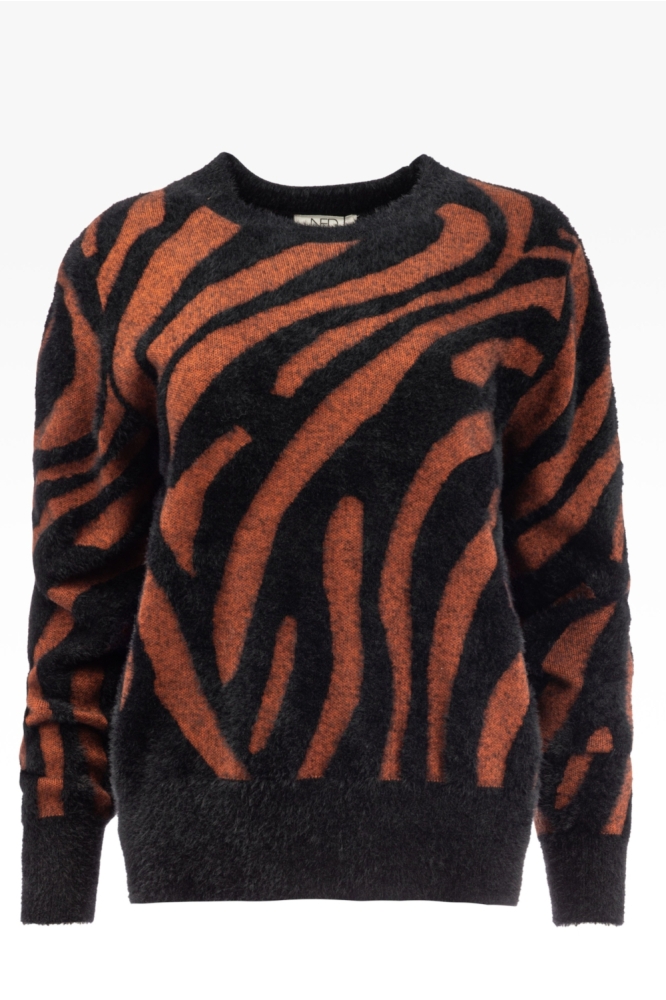 NED cognac dames trui | Vooraanzicht