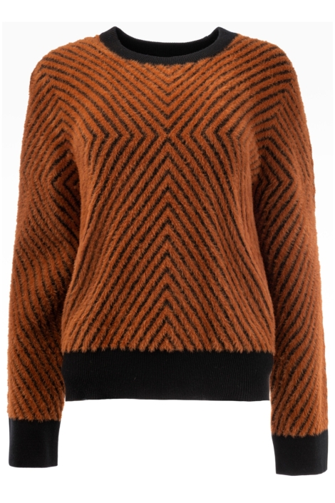 NED cognac dames trui | Vooraanzicht