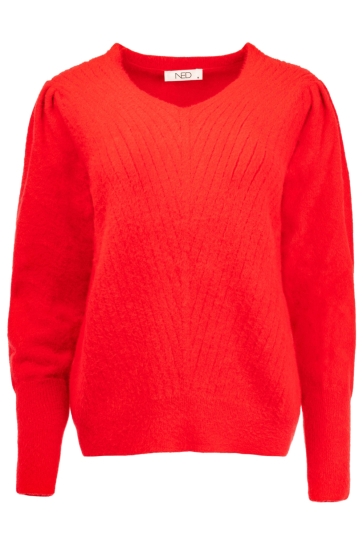 NED BELINS LS RMJ FURRY KNIT 25W1 U172 02 12 red