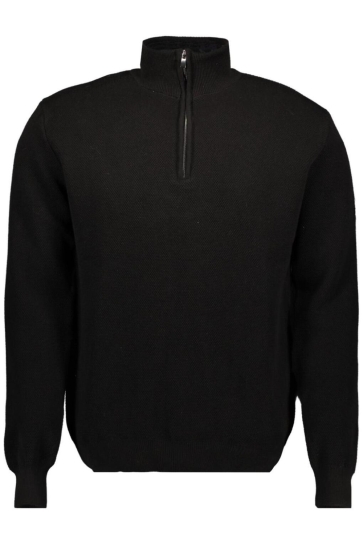 Ballin HALF ZIP PIQUET 5206 Black