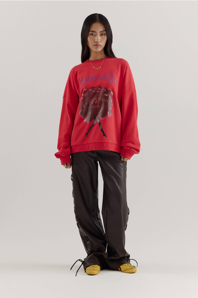 Harper & Yve rode dames sweater | Model