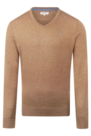 McGregor V NECK SWEATER MM999 1201 01 3500 WALNUT