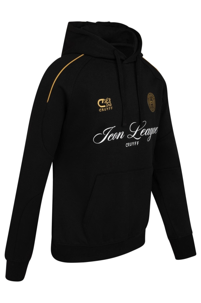 Cruyff zwarte heren sweater | Zijaanzicht