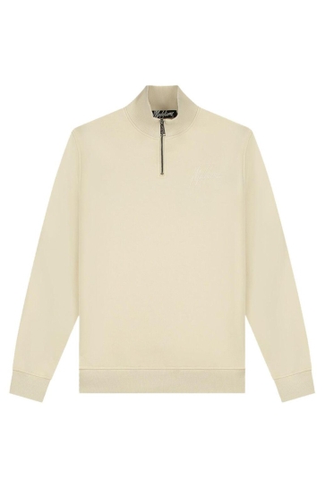 Malelions Trui TURTLE HALF ZIP SW MM2 AW25 07 SAND