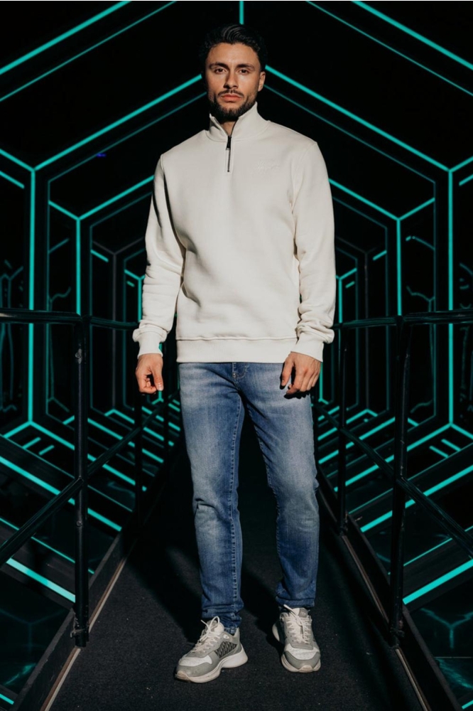 Malelions zand heren sweater | Model