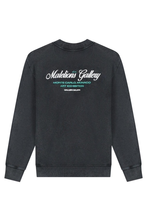 Malelions grijze heren sweater | Achteraanzicht