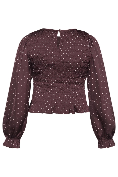 SisterS point bordeaux dames blouse | Achteraanzicht