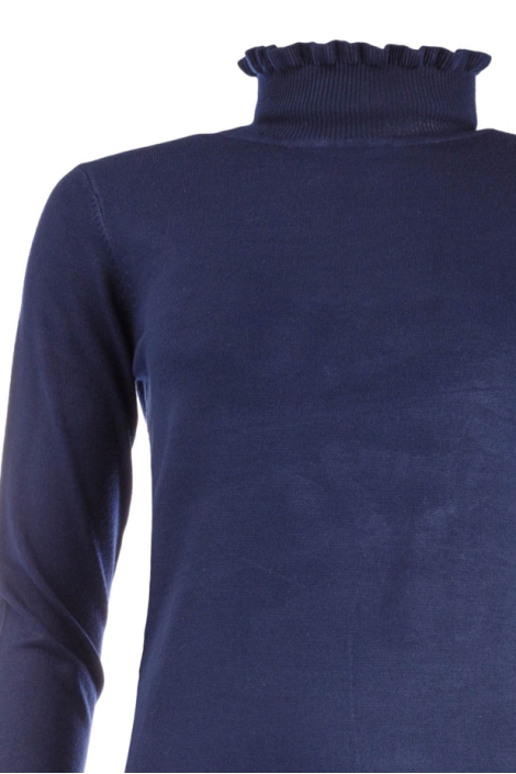 NED blauwe dames trui | Close up