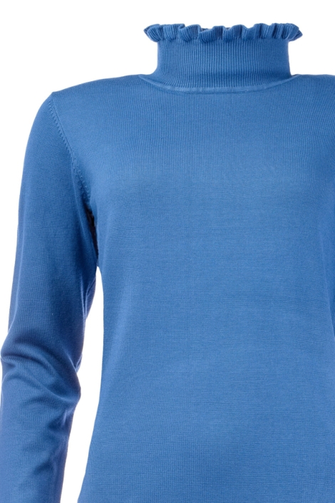 NED blauwe dames trui | Close up