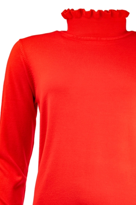 NED rode dames trui | Close up