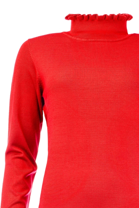 NED rode dames trui | Close up