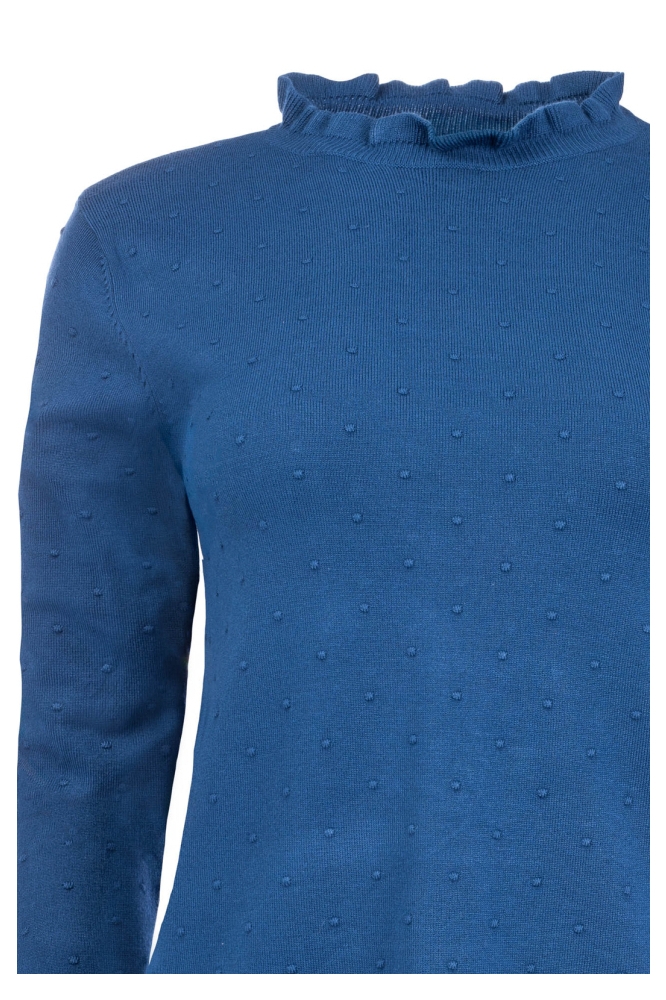 NED blauwe dames trui | Close up