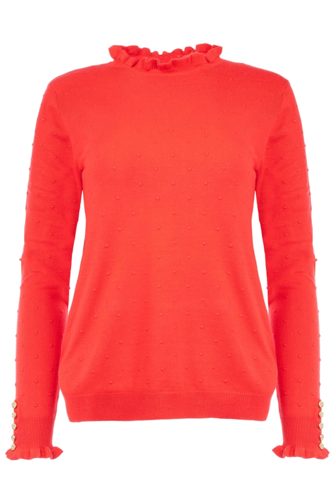 NED rode dames trui | Vooraanzicht