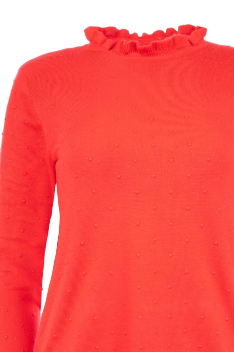 NED rode dames trui | Close up