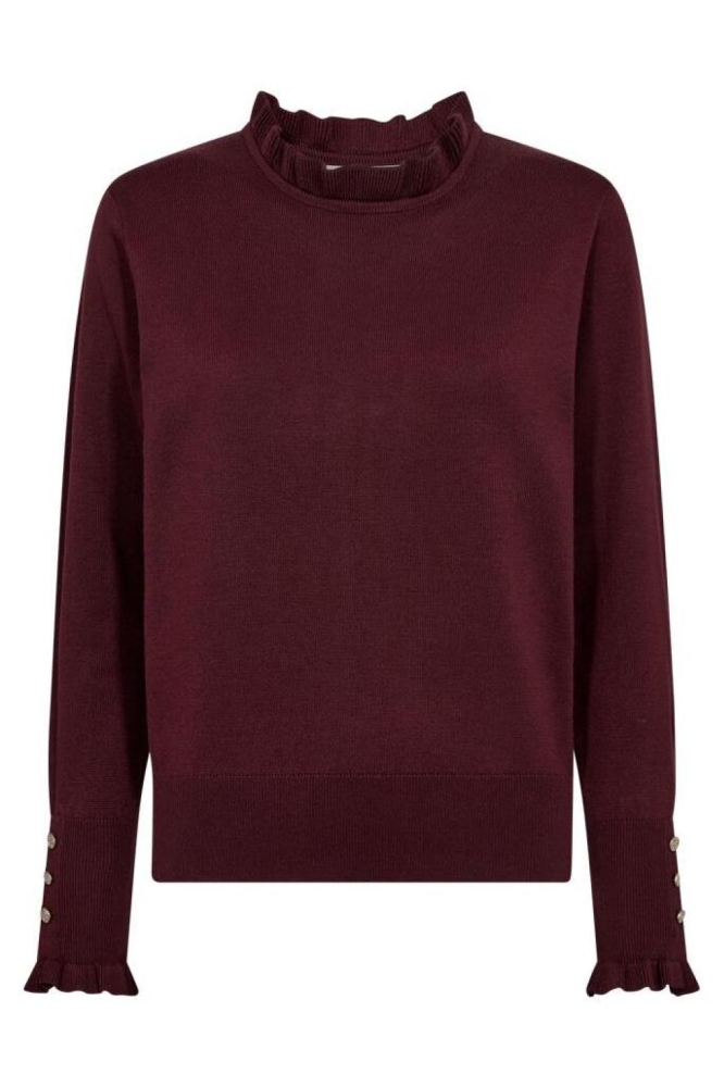 Freequent bordeaux dames trui | Vooraanzicht