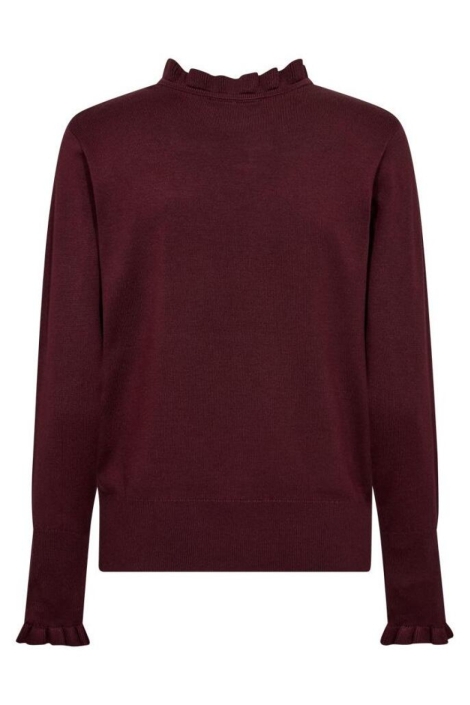 Freequent bordeaux dames trui | Achteraanzicht