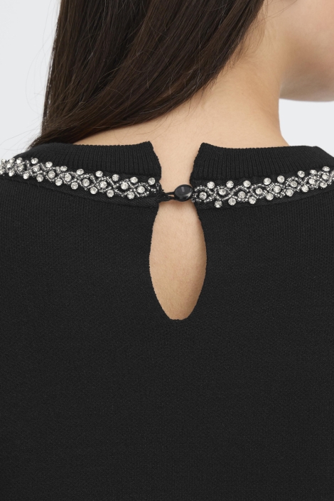 Ichi zwarte dames trui | Close up