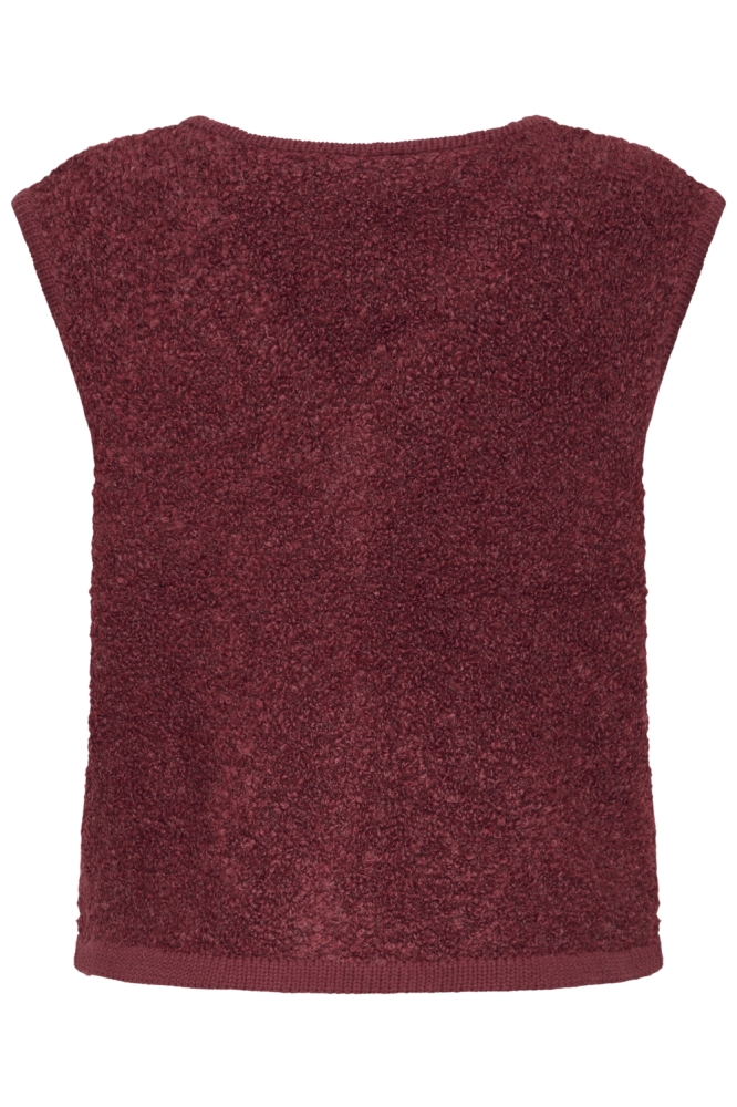 Ichi rode dames gilet | Achteraanzicht