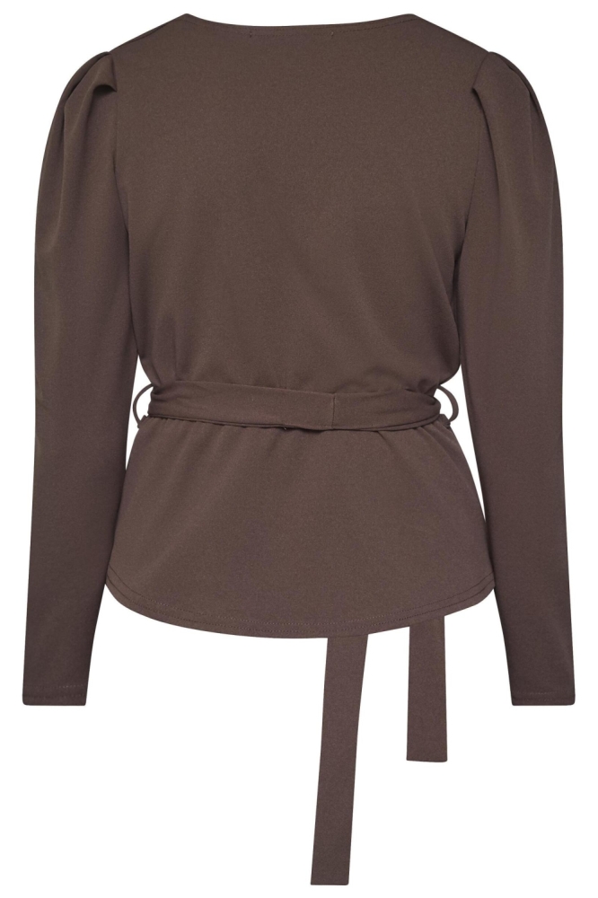SisterS point bruine dames blouse | Achteraanzicht