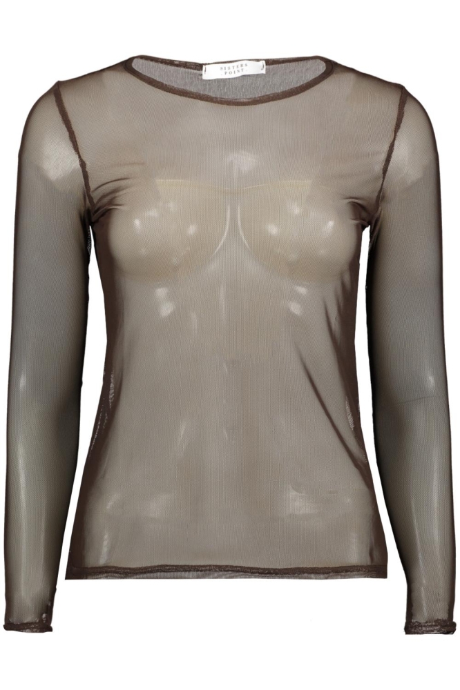 SisterS point bruine dames t-shirt | Vooraanzicht