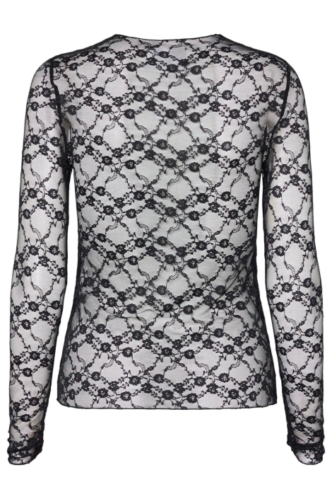 SisterS point zwarte dames blouse | Achteraanzicht
